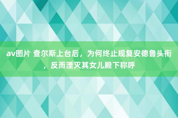 av图片 查尔斯上台后，为何终止规复安德鲁头衔，反而湮灭其女儿殿下称呼