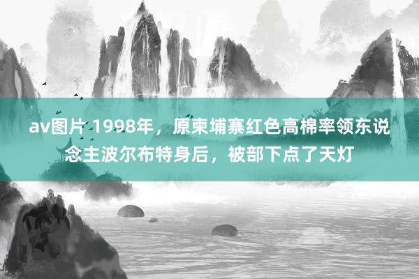 av图片 1998年，原柬埔寨红色高棉率领东说念主波尔布特身后，被部下点了天灯