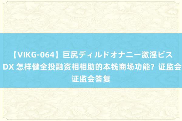 【VIKG-064】巨尻ディルドオナニー激淫ピストン DX 怎样健全投融资相相助的本钱商场功能？证监会答复