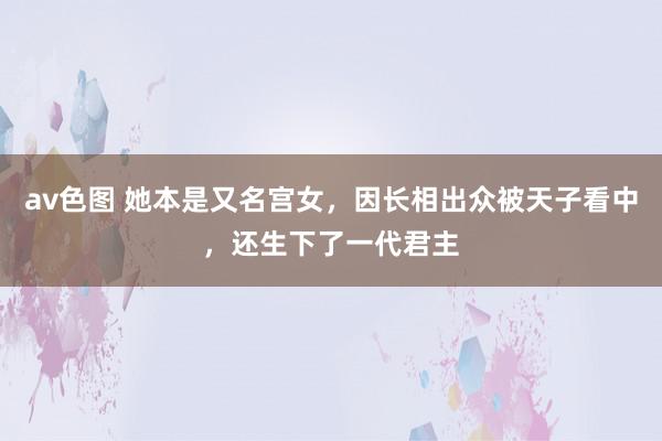 av色图 她本是又名宫女，因长相出众被天子看中，还生下了一代君主