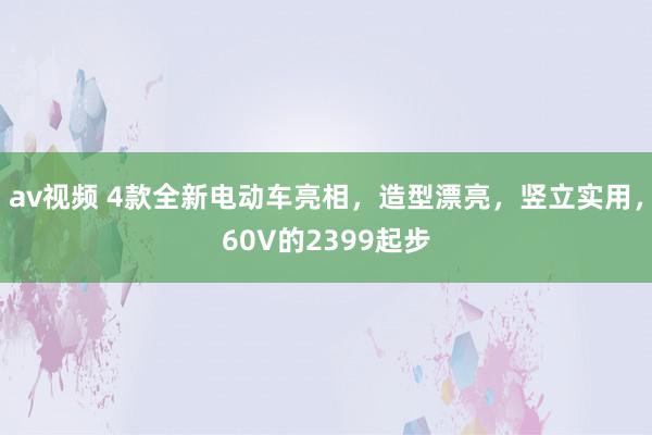 av视频 4款全新电动车亮相，造型漂亮，竖立实用，60V的2399起步