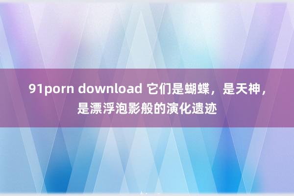 91porn download 它们是蝴蝶，是天神，是漂浮泡影般的演化遗迹